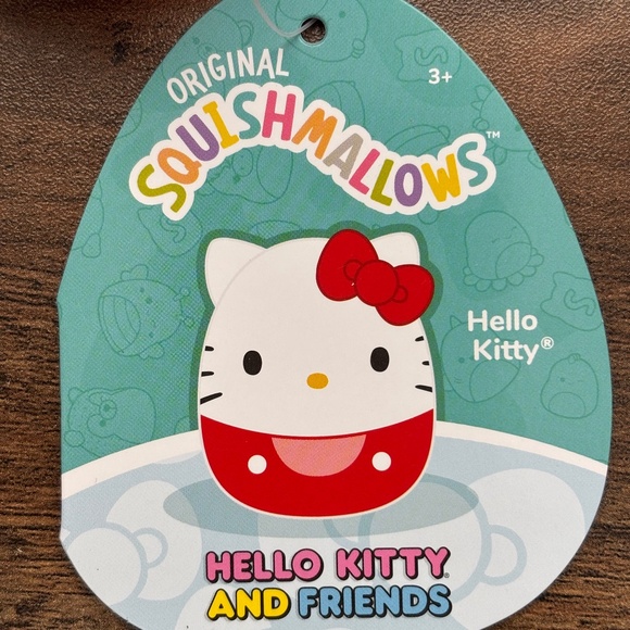 NWT SQUISHMALLOWS Sanrio Mini Plush 3.5" HELLO KITTY Clip On Key Chain Bag NEW - Picture 5 of 11